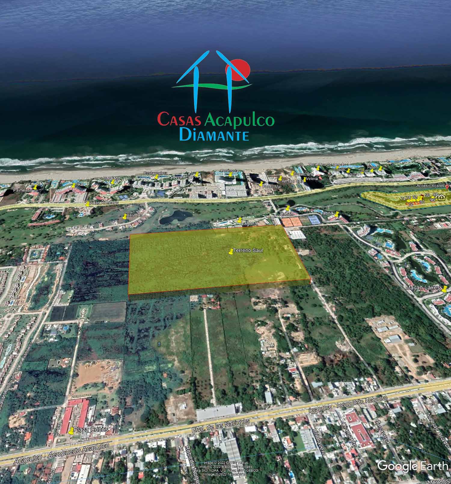 Terreno Playa Diamante Parcela 219 - Ubicación satelital y entorno 2
